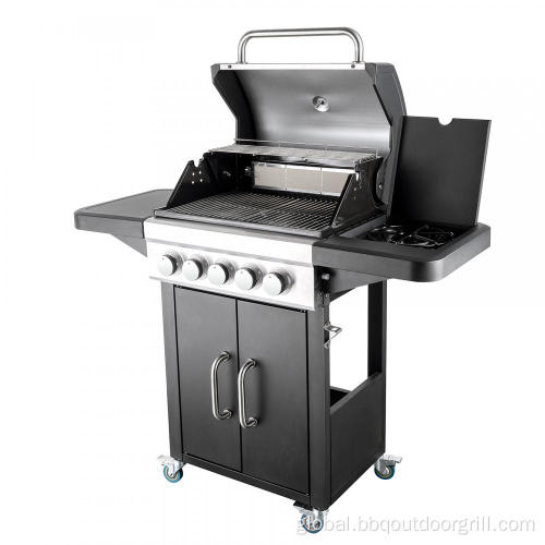 Portable Gas Bbq 4 burner gas grill with side burners Manufactory